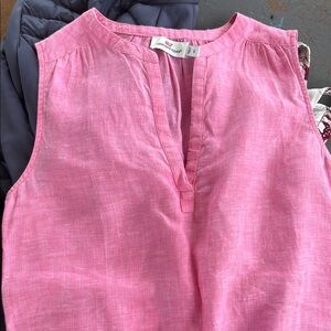 J. Jill Vibrant Pink Linen Top